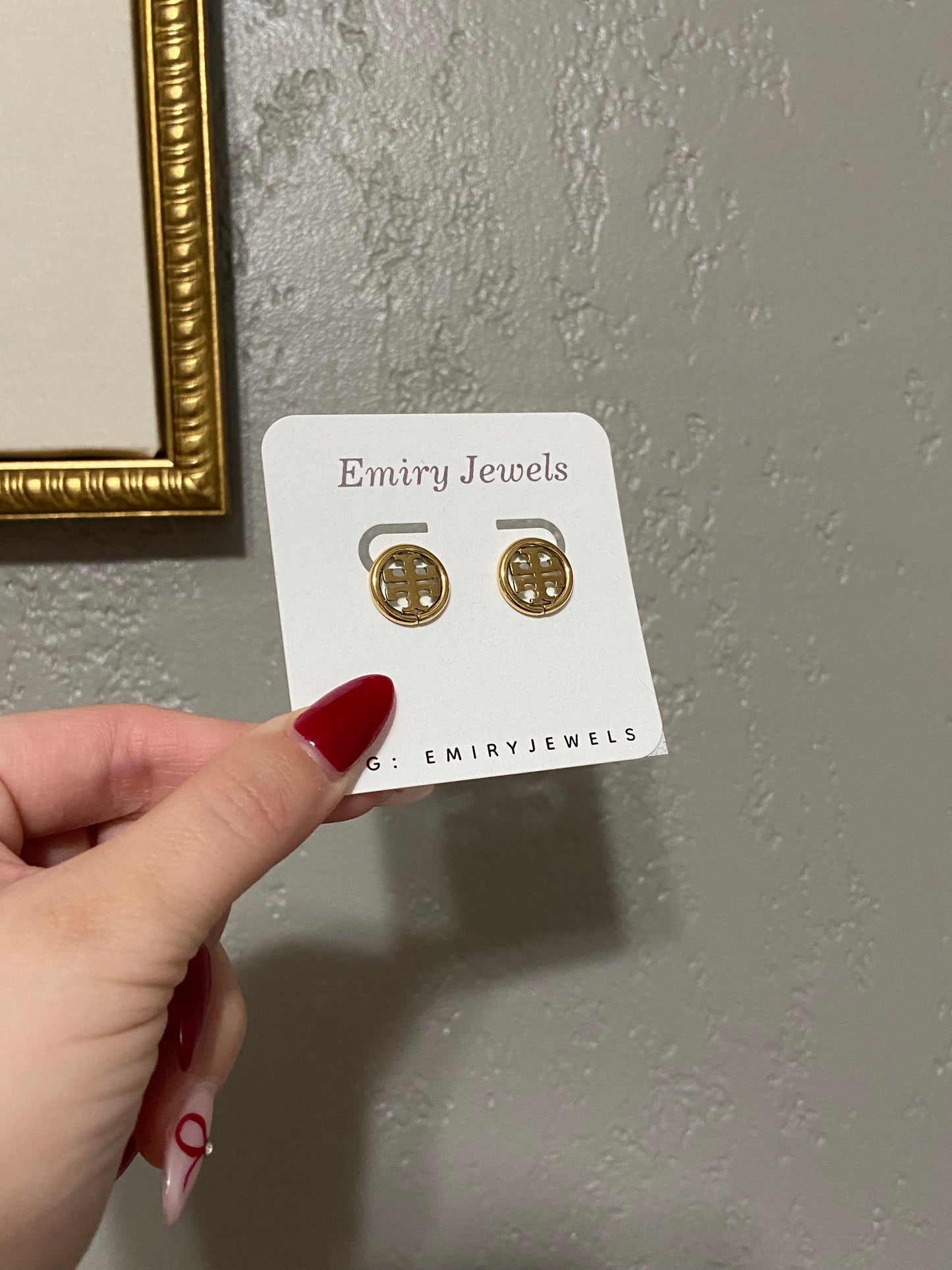 Tory B Stainless Steel Gold Earrings
