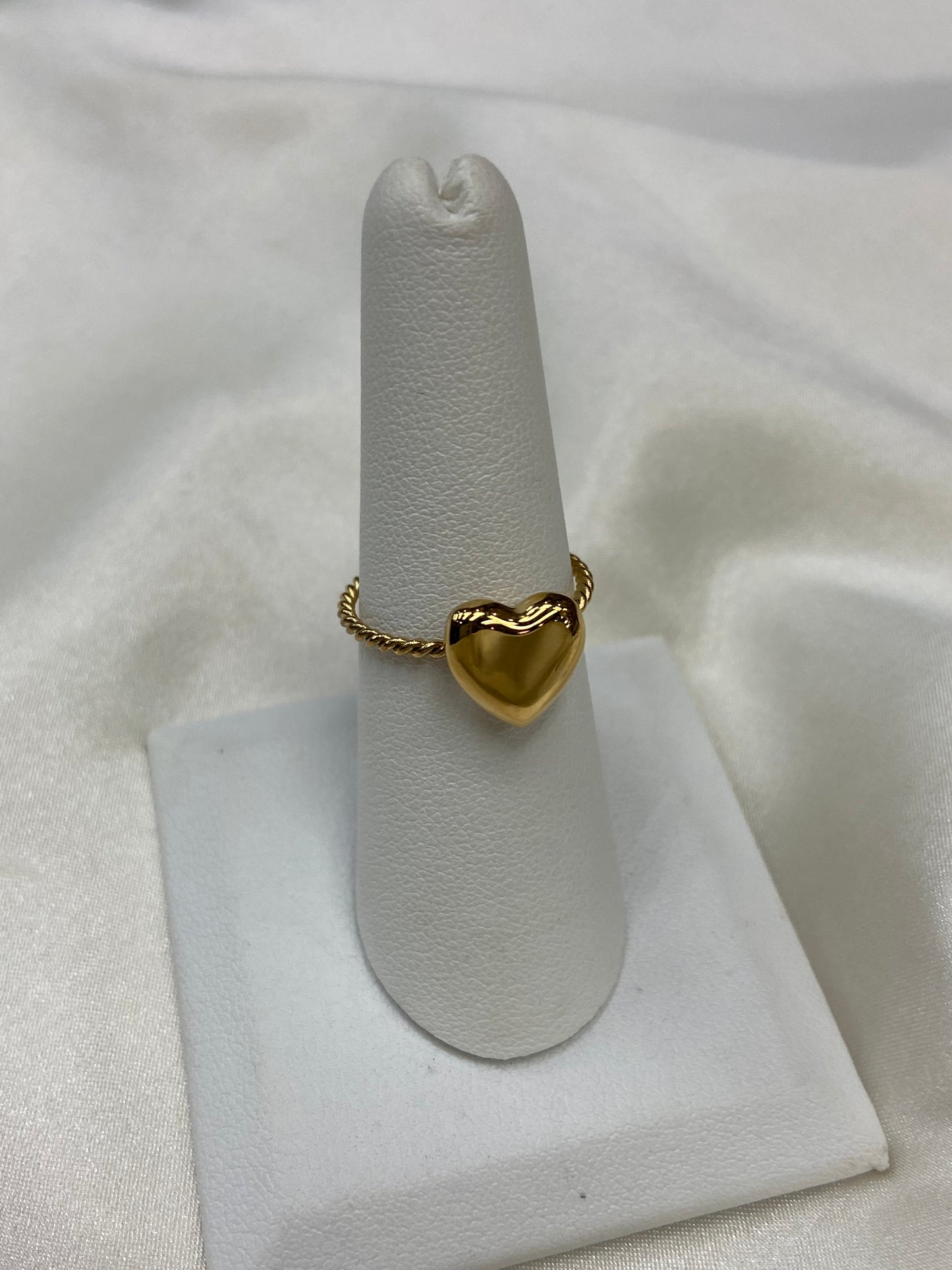 Puffy Heart Stainless Steel Ring
