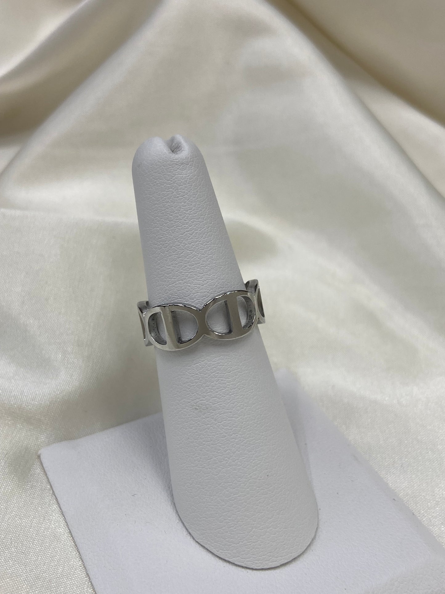 CD Stainless Steel Silver Ring