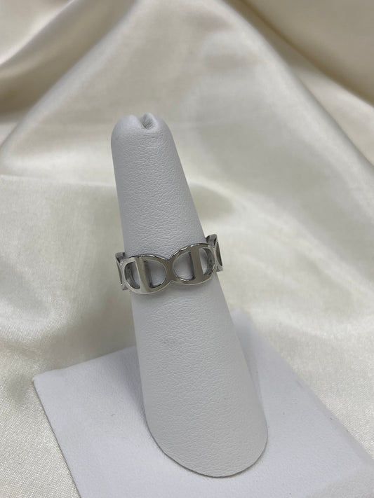 CD Stainless Steel Silver Ring
