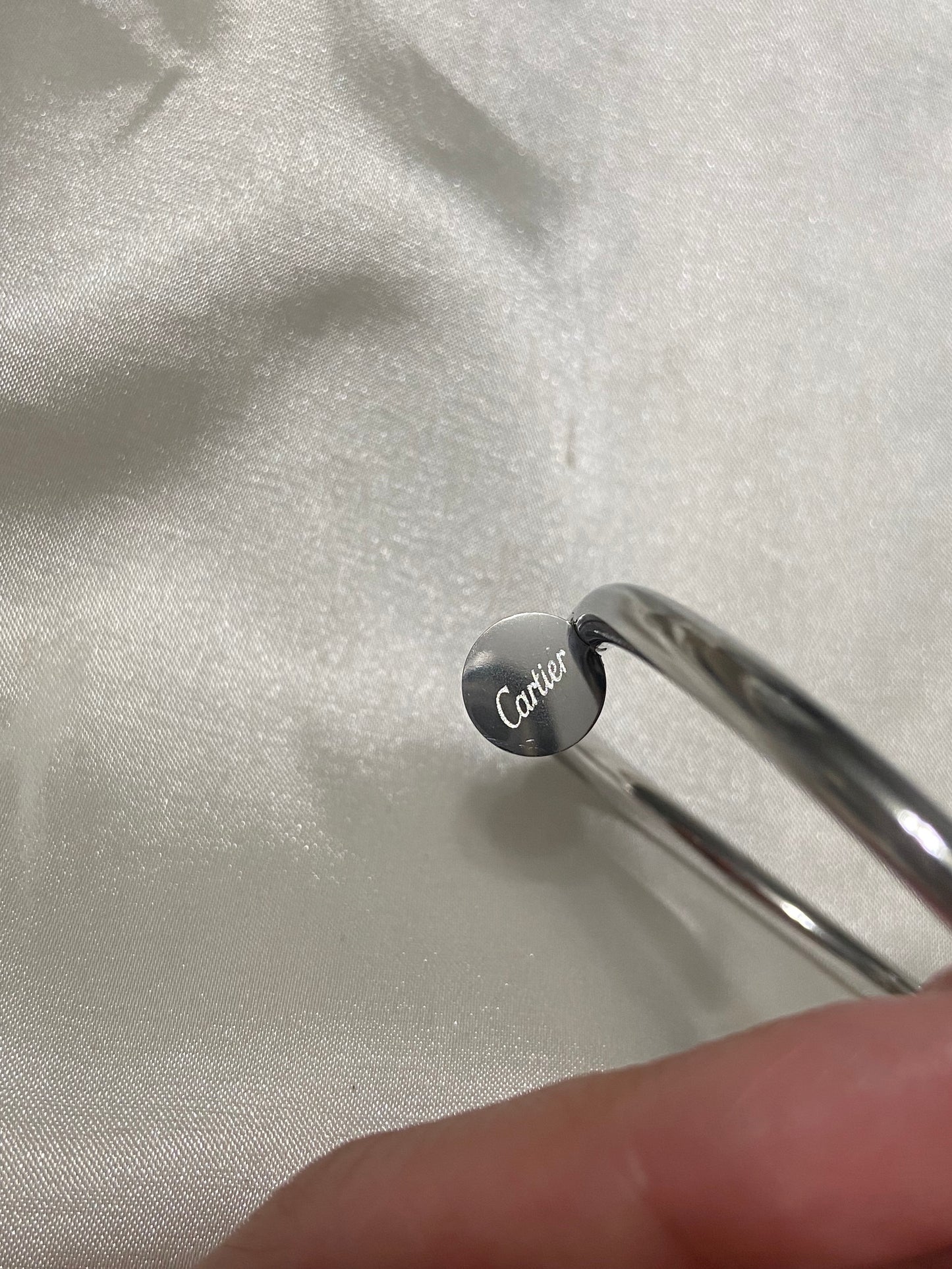 Nailed It Silver Stainless Steel Bracelet