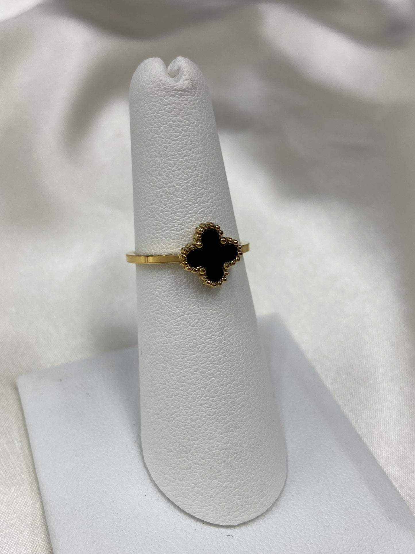 Mini Clover Stainless Steel Dainty Ring