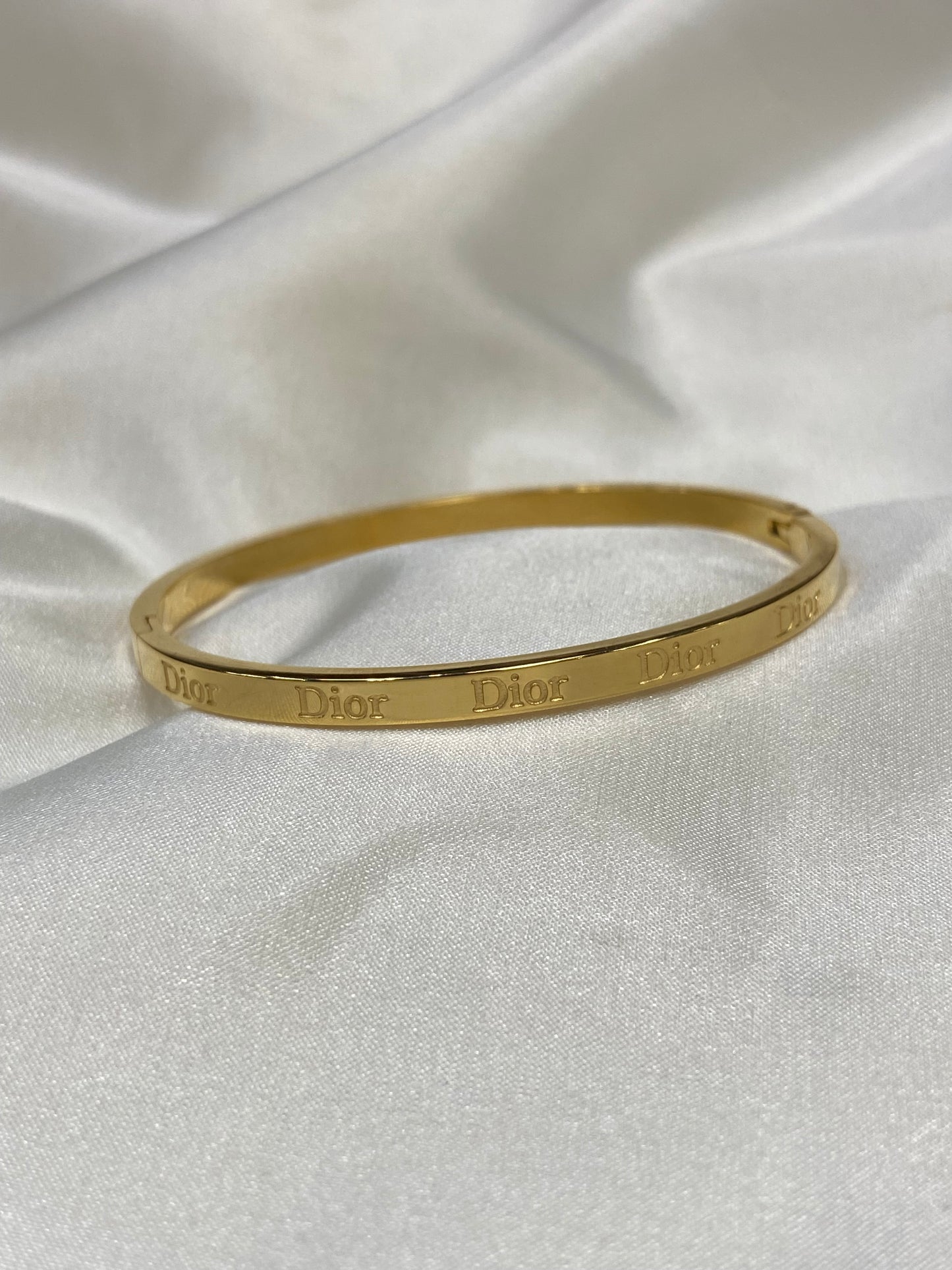 Adore Me Thin Gold Stainless Steel Bangle