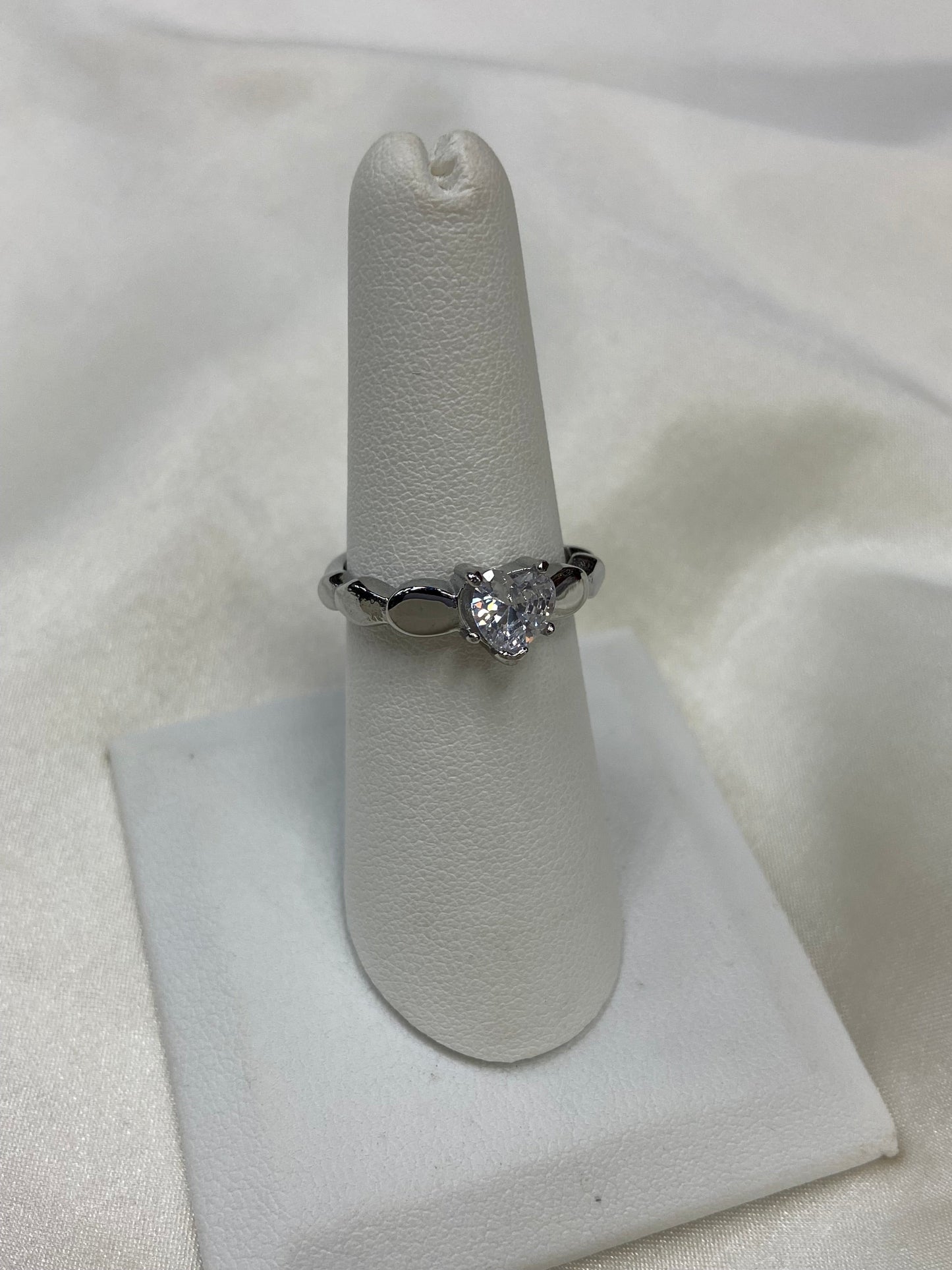 Heart CZ Stainless Steel Ring