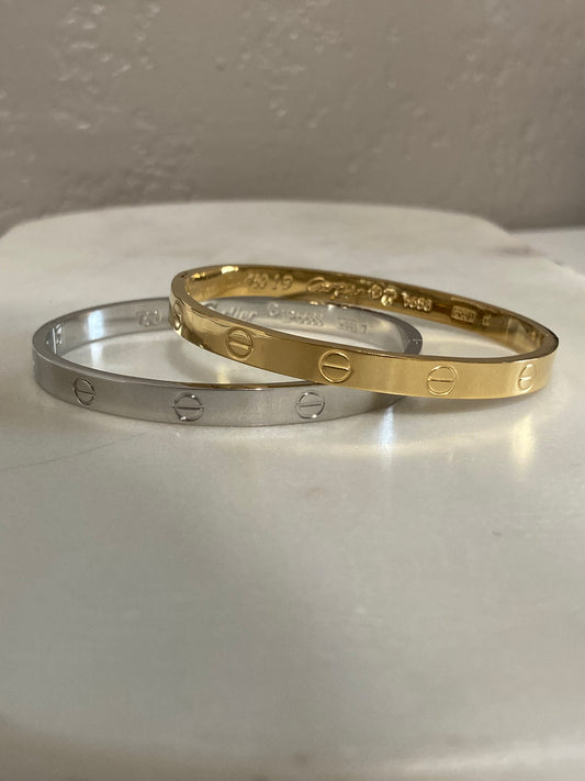 Carti Stainless Steel Bangle - 6mm engraved