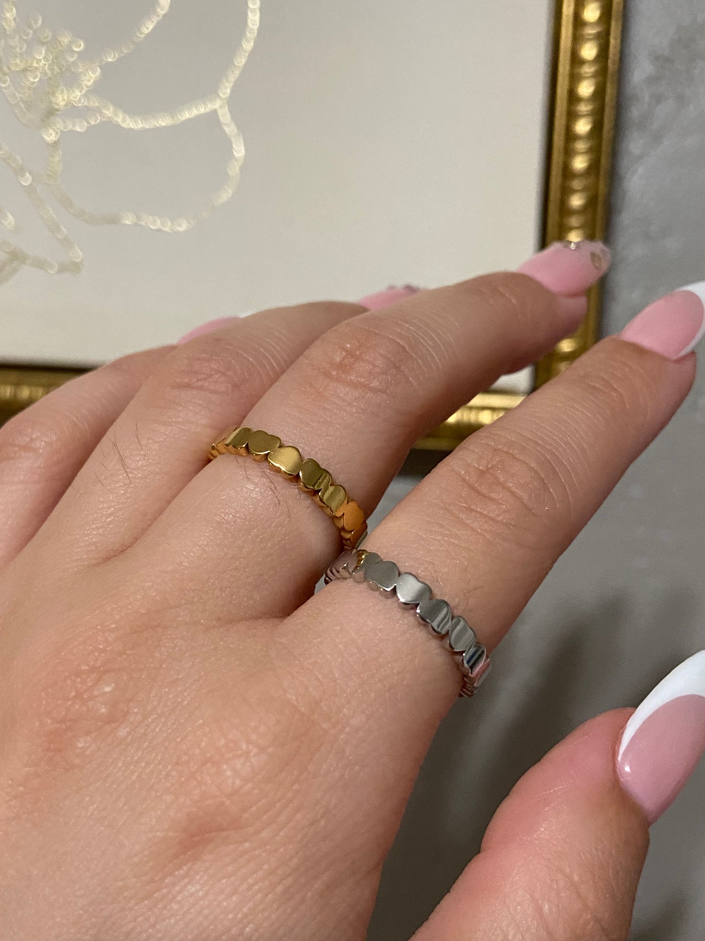 Mini Hearts Stainless Steel Rings