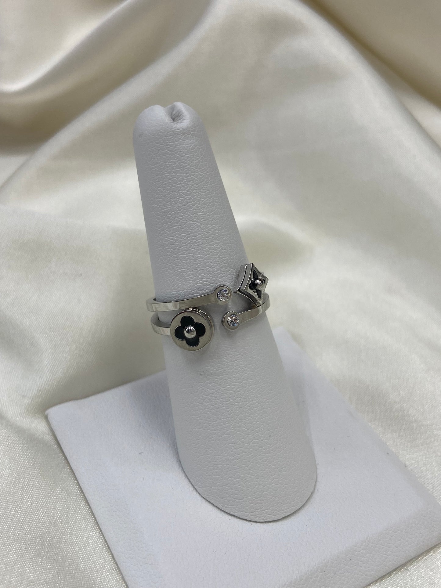 Silver LV Stainless Steel Ring