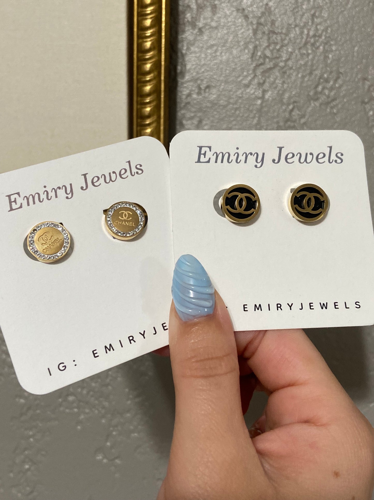 CC Gold Stainless Steel Earrings