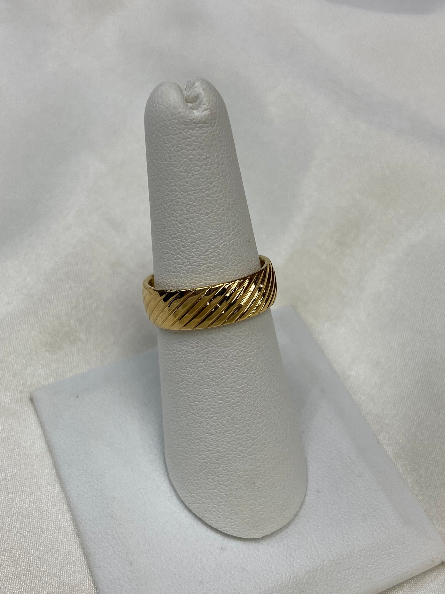 His & Hers Stainless Steel Gold Ring