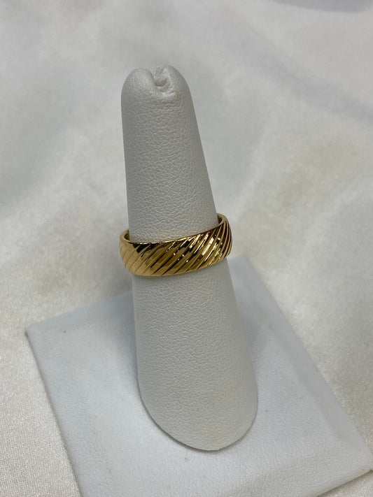 His & Hers Stainless Steel Gold Ring
