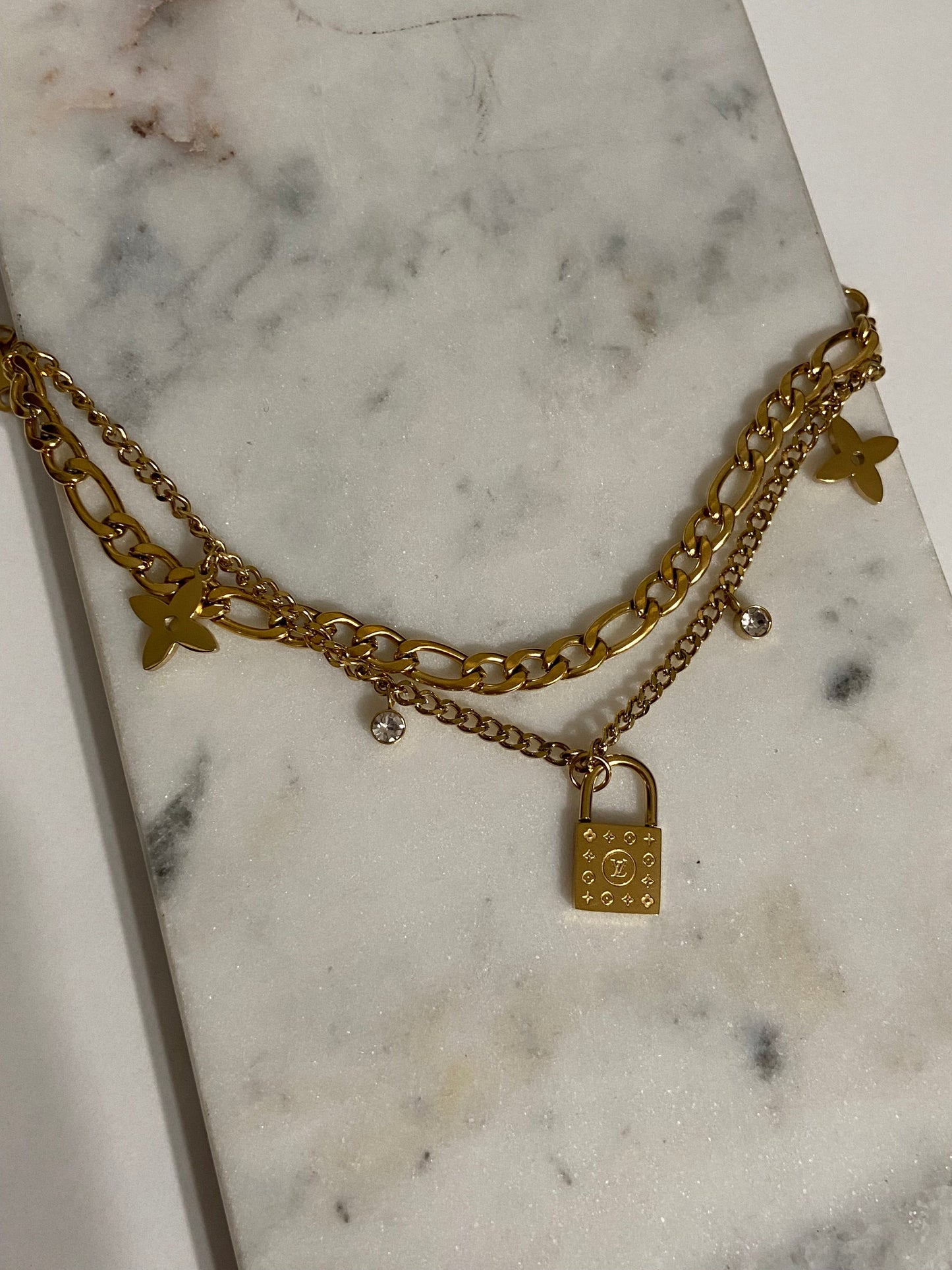 LV Stainless Steel Gold Bracelets