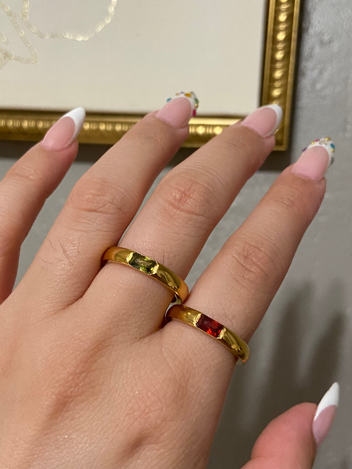 Colorful Stainless Steel Gold Ring