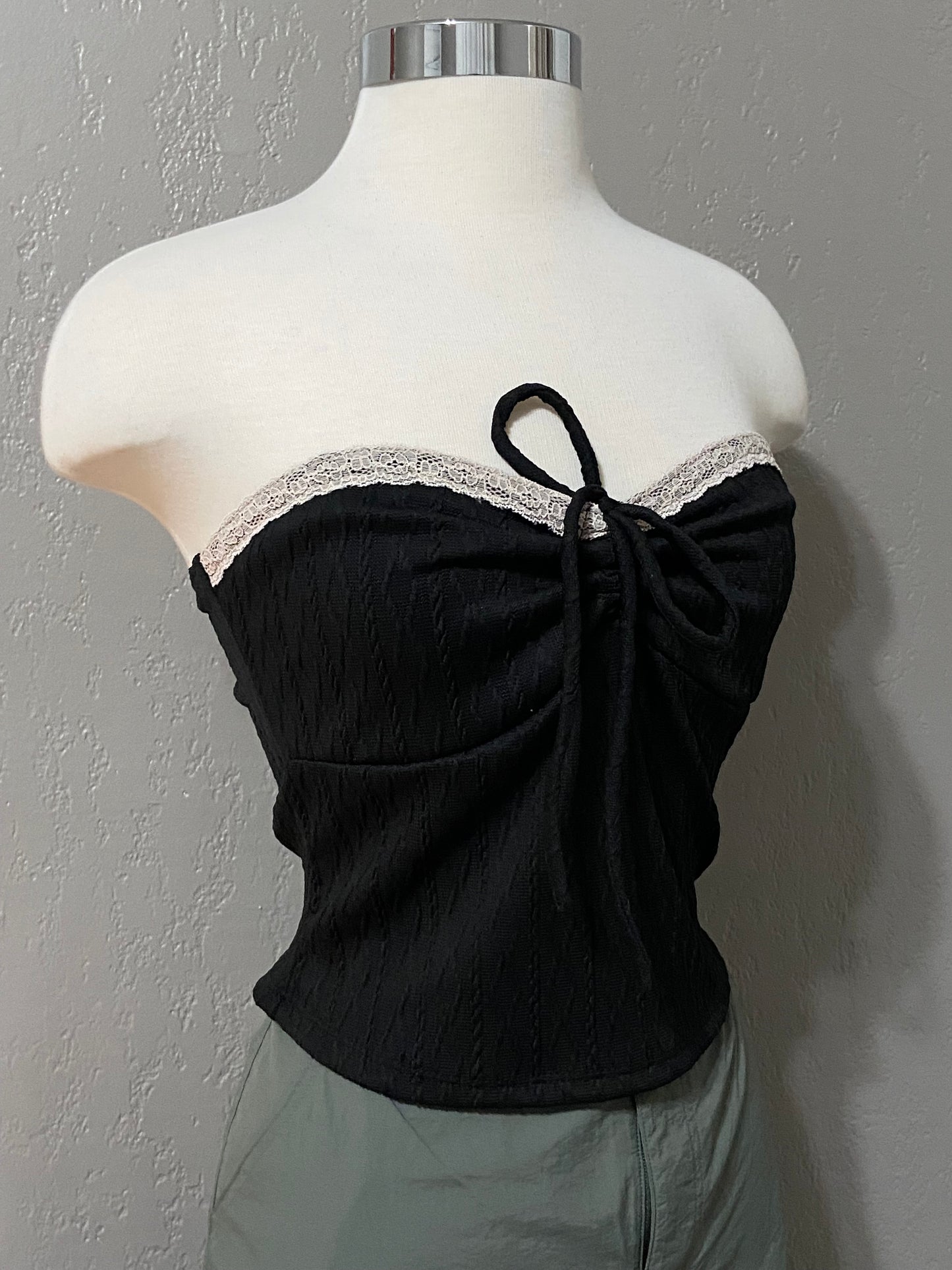 Black Lace Tube Top