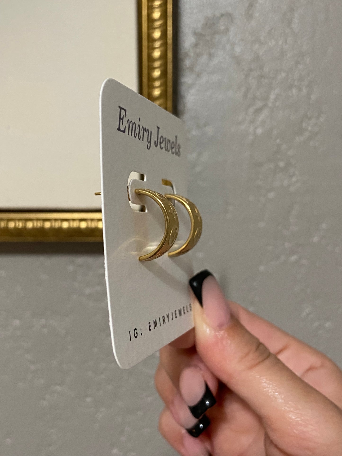 LV Half Hoop Stainless Steel Gold Earrings