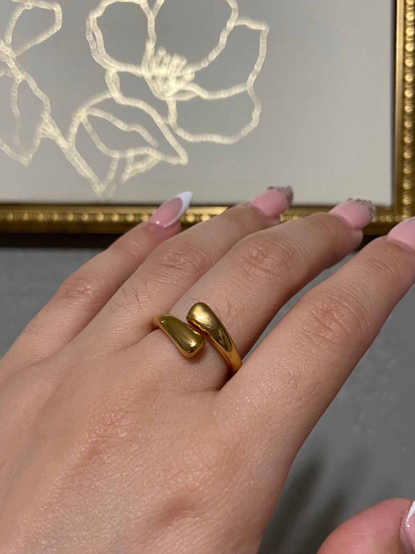 Wrapped Stainless Steel Gold Ring