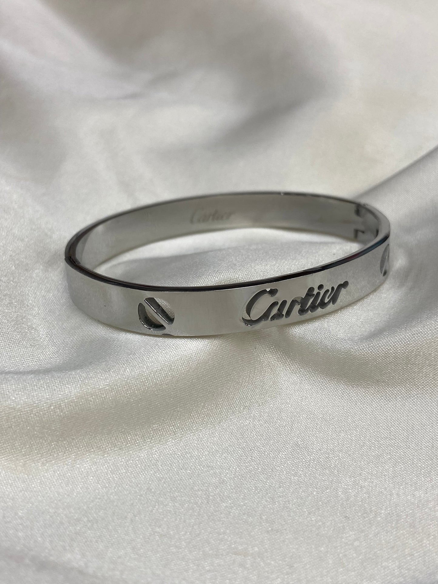 Carti Stainless Steel Silver Bangle