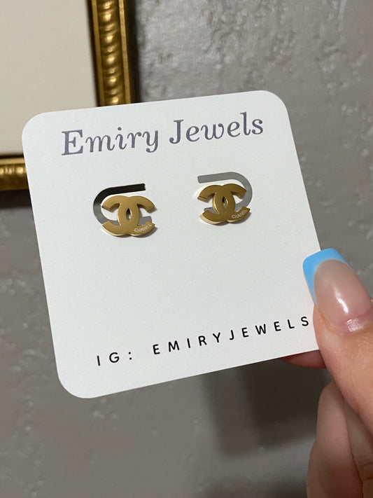 CC Gold Stainless Steel Earrings