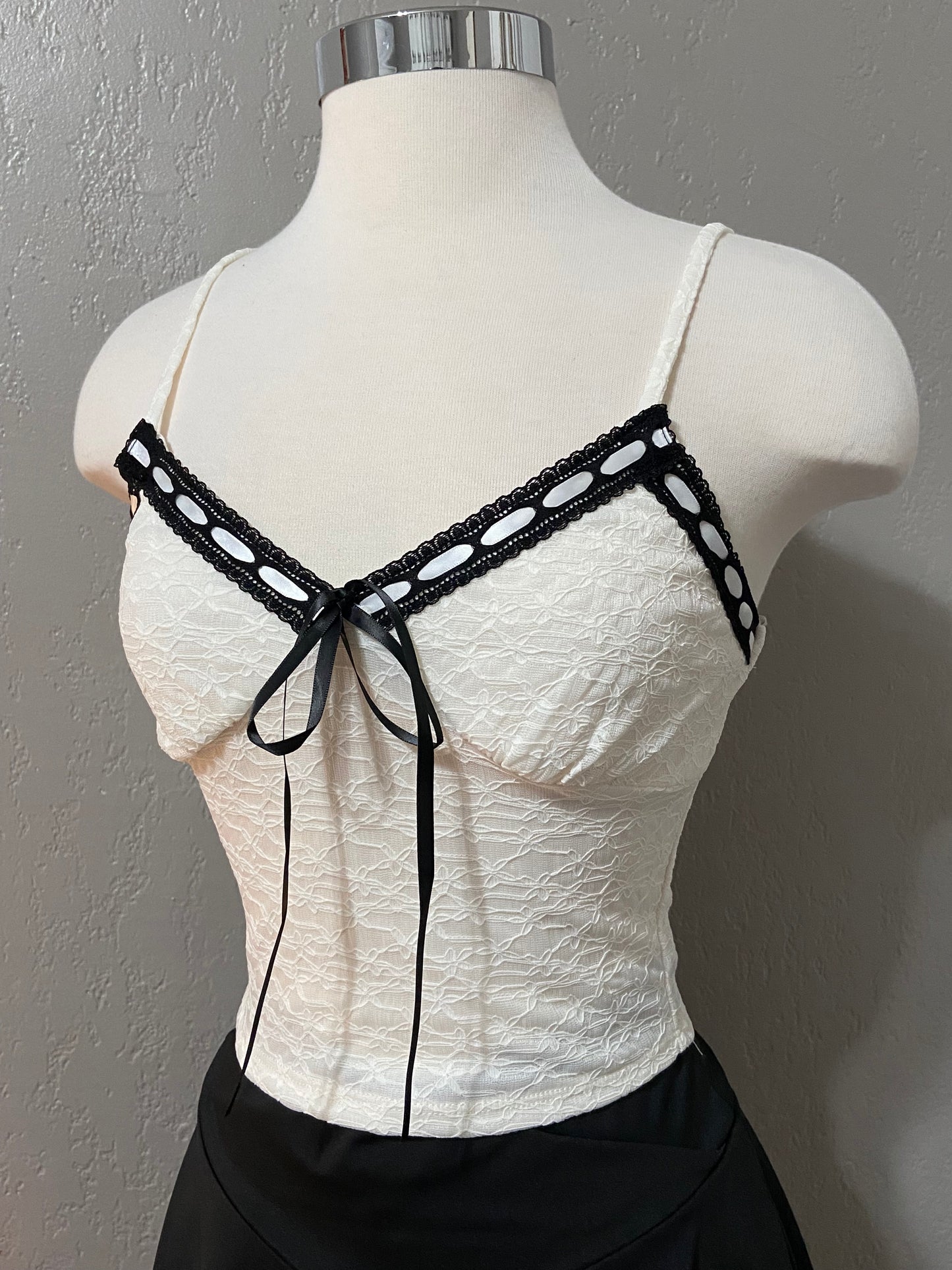 Cream Lace Tank Top