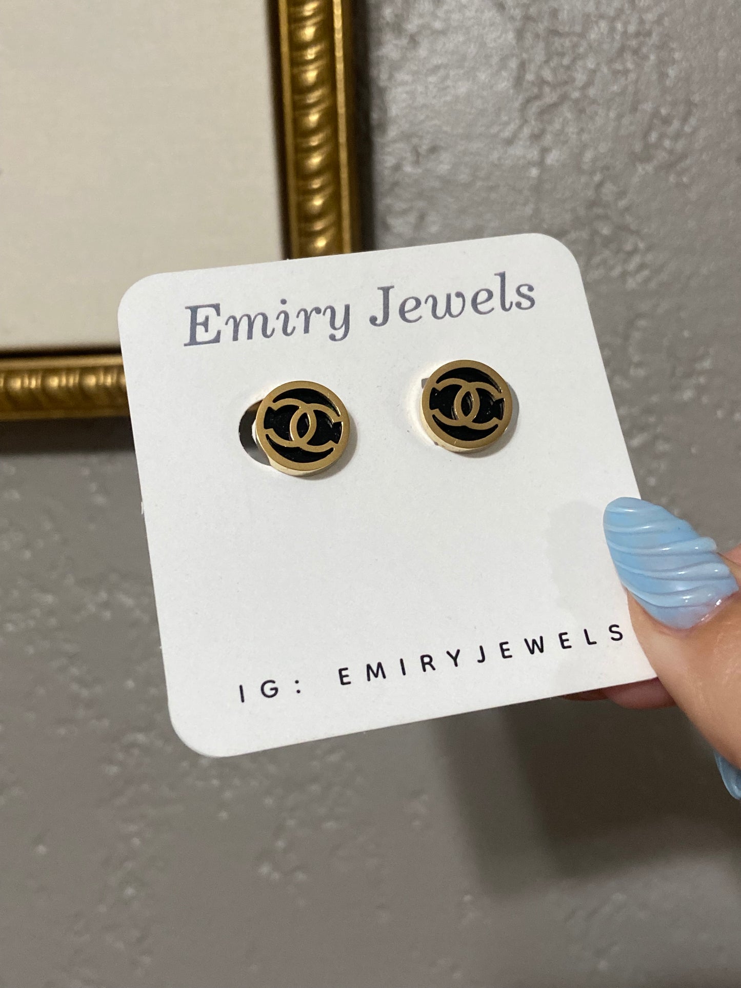 CC Gold Stainless Steel Earrings