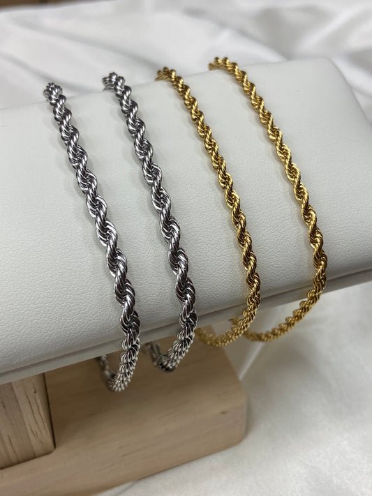 Stainless Steel Rope Chain Bracelet