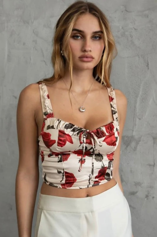 Floral Satin Tank