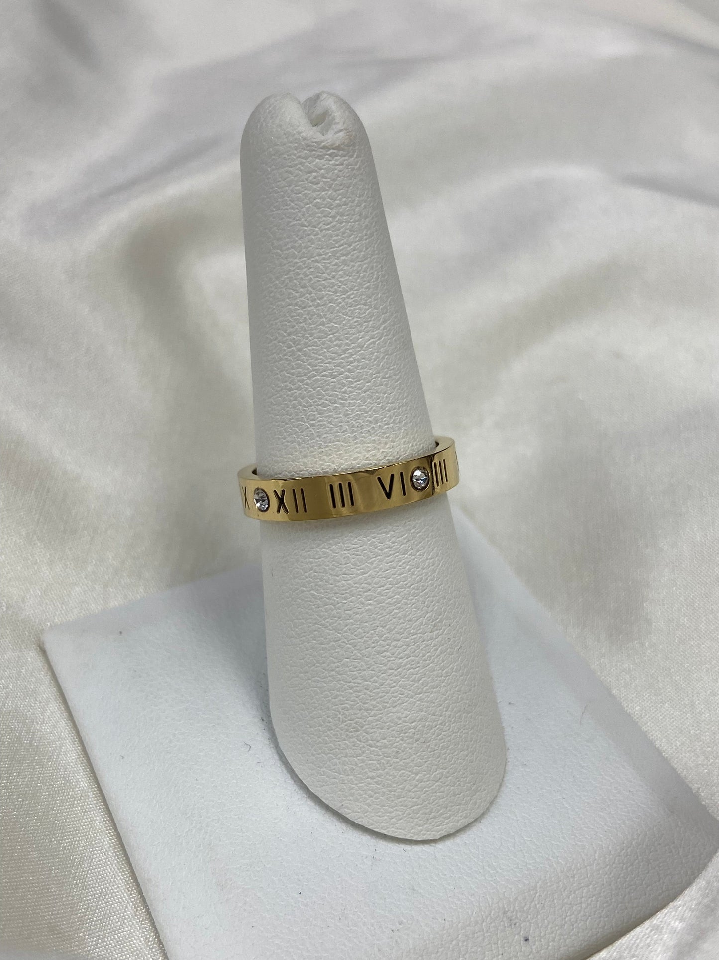 Gold Stainless Steel CZ Rings