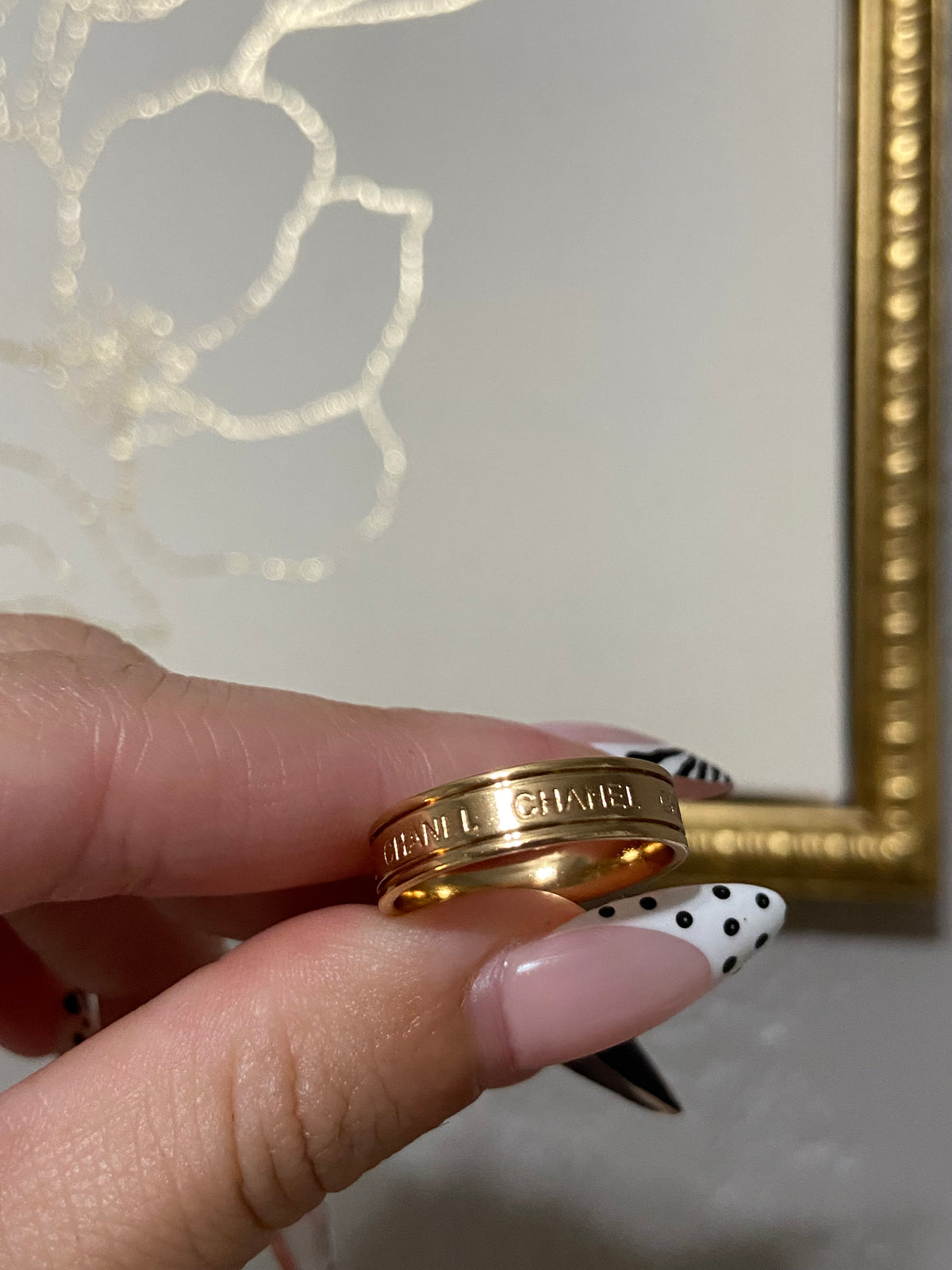 CC Stainless Steel Gold Ring