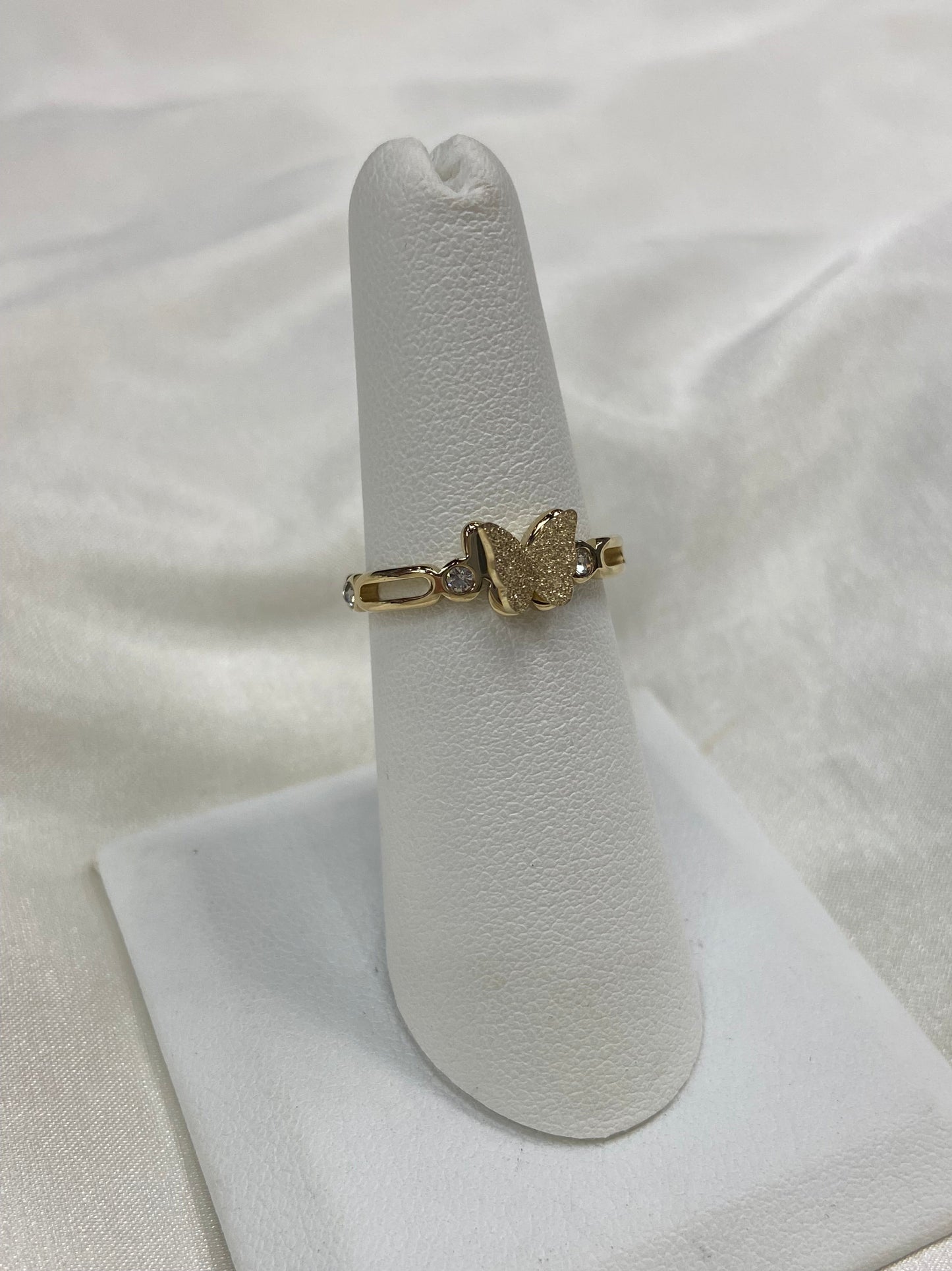 Gold Stainless Steel CZ Rings