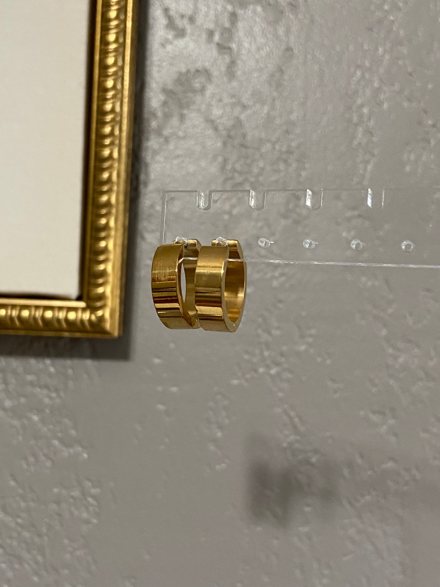 CC Pink Stainless Steel Gold Hoop