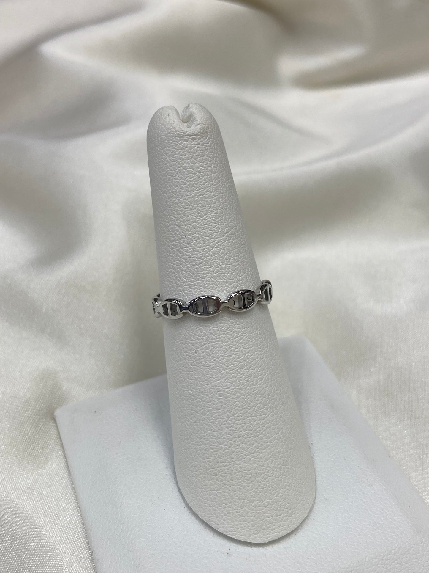C D Thin Stainless Steel Silver Ring