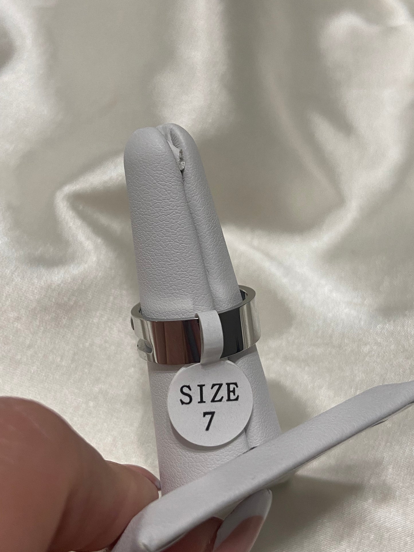 Chunky CZ Layered Stainless Steel Silver Ring