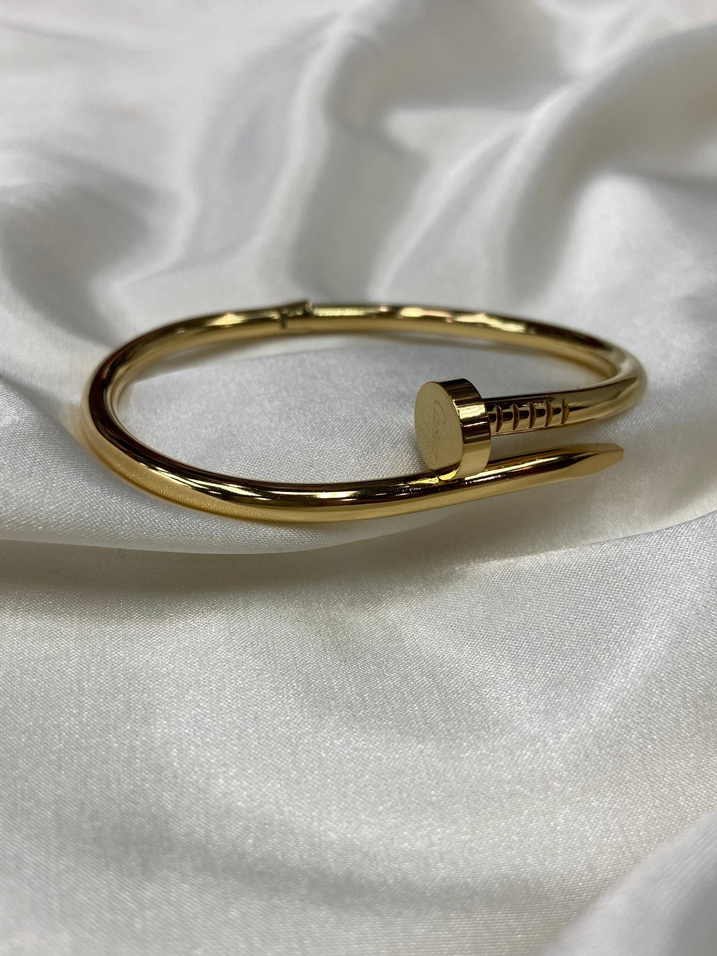 Nailed It Gold Stainless Steel Bracelet