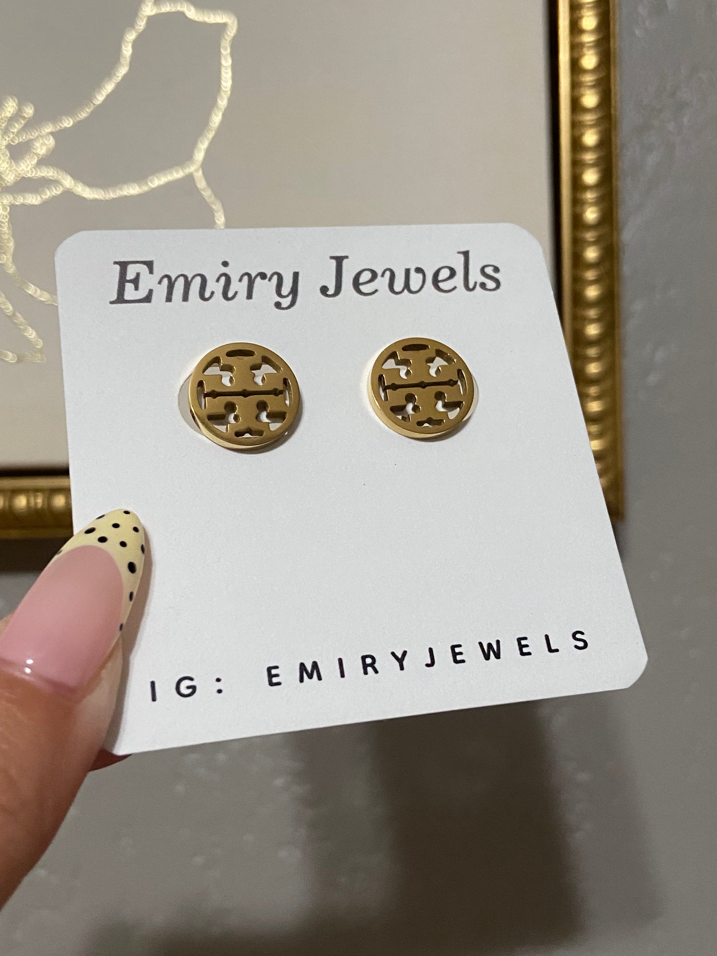Tory B Stainless Steel Gold Earrings
