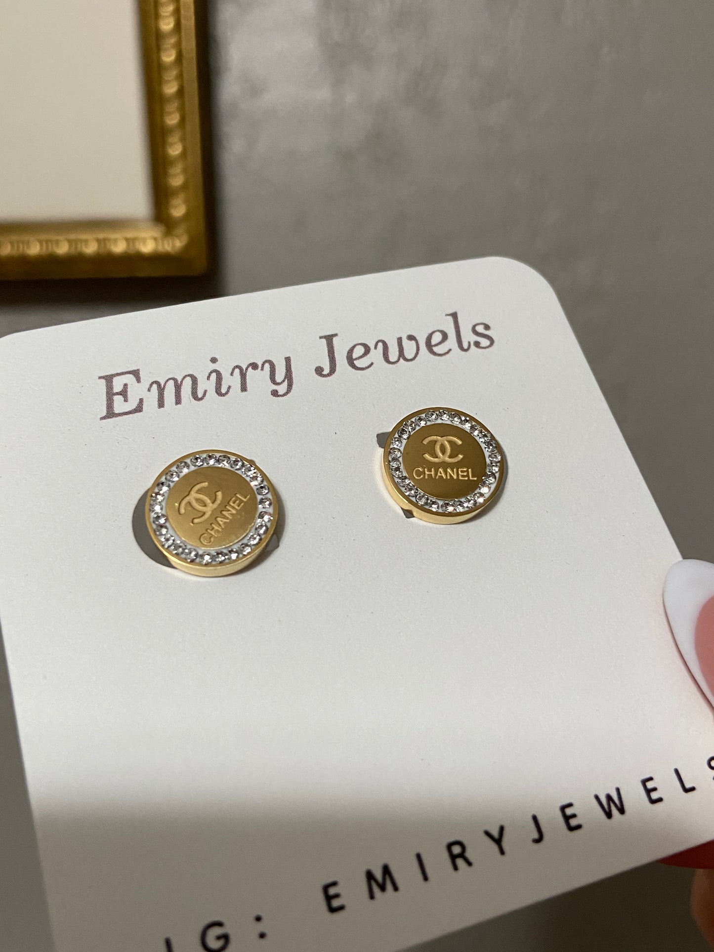 CC Gold Stainless Steel Earrings