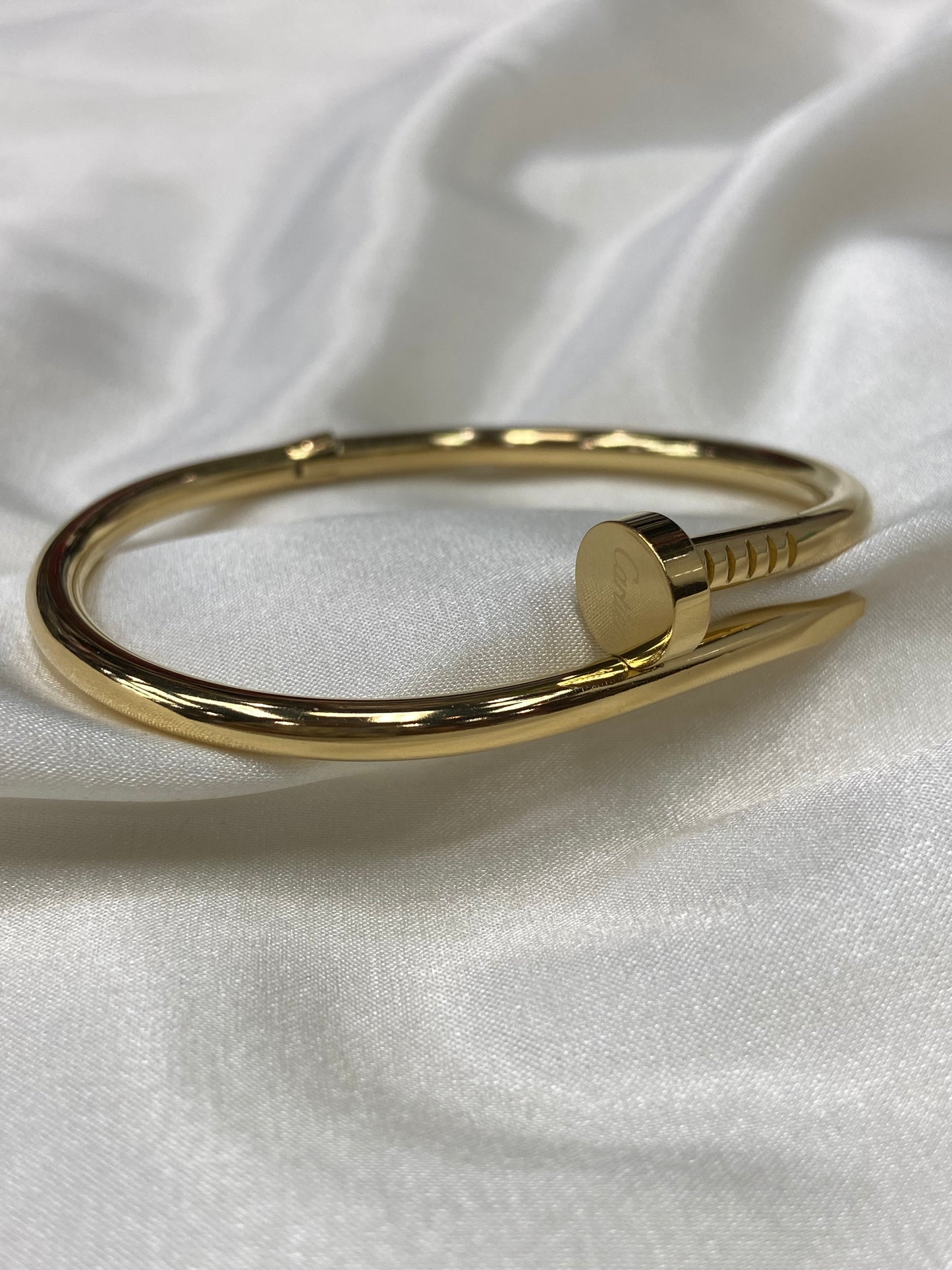 Nailed It Gold Stainless Steel Bracelet