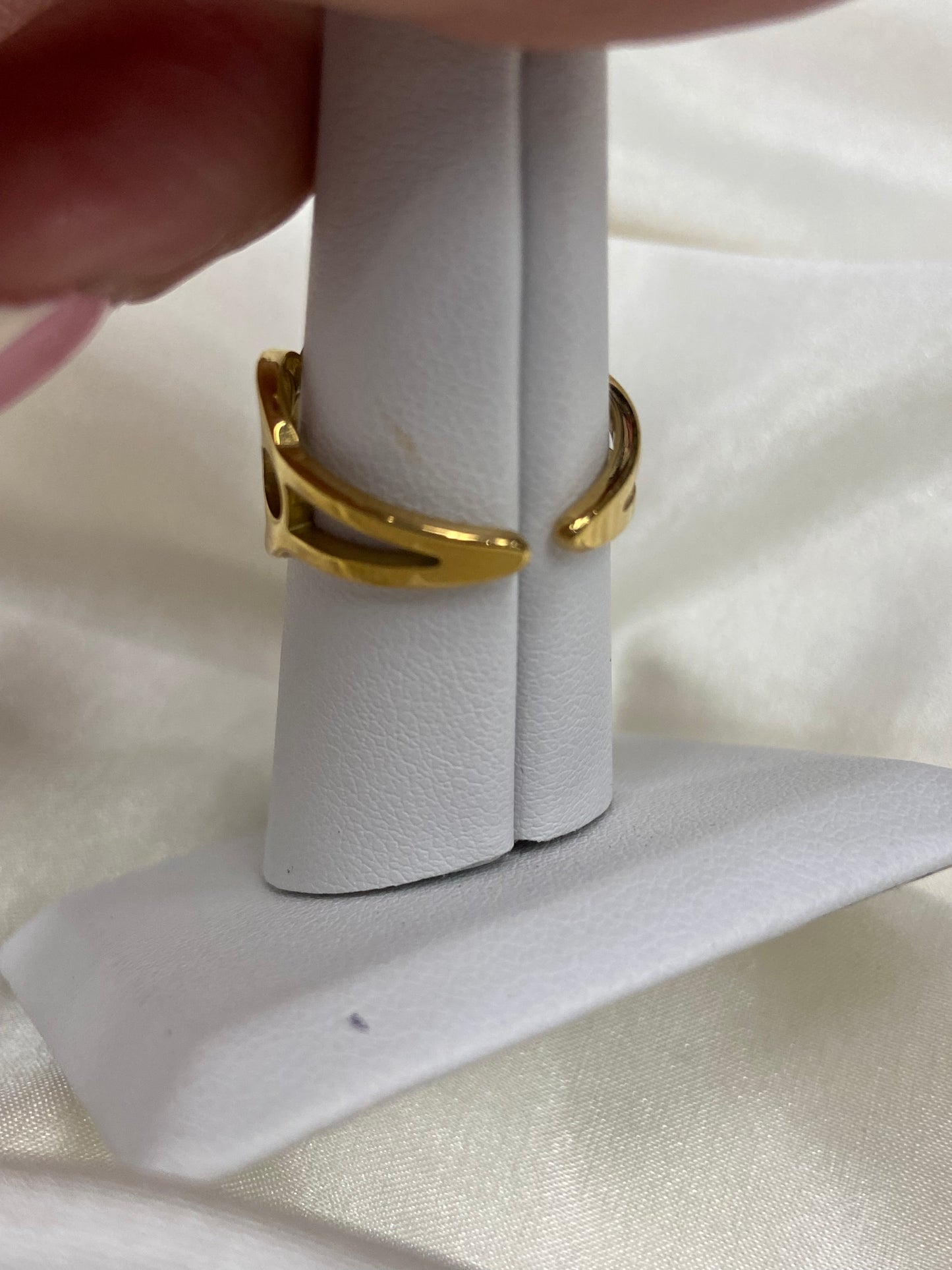 Gold Adjustable LV Stainless Steel Ring