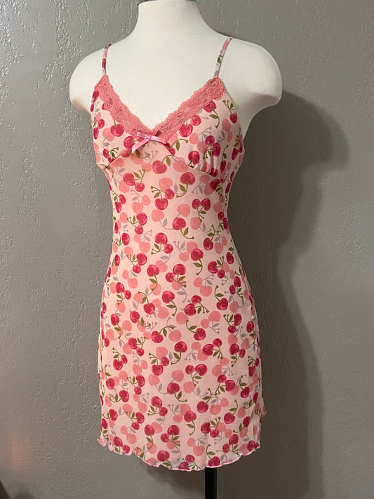 Pink Cherry Tank Dress