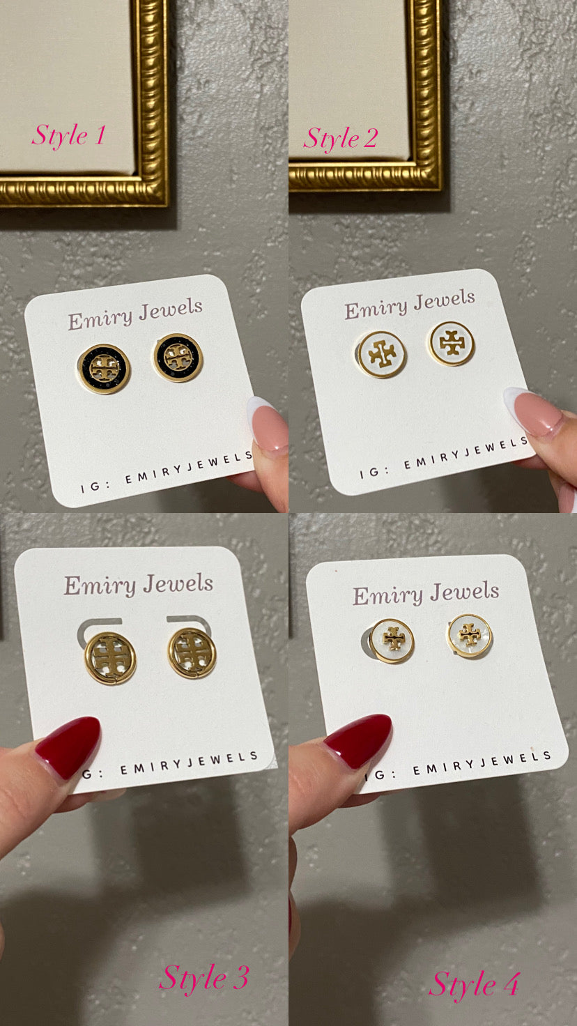Tory B Stainless Steel Gold Earrings