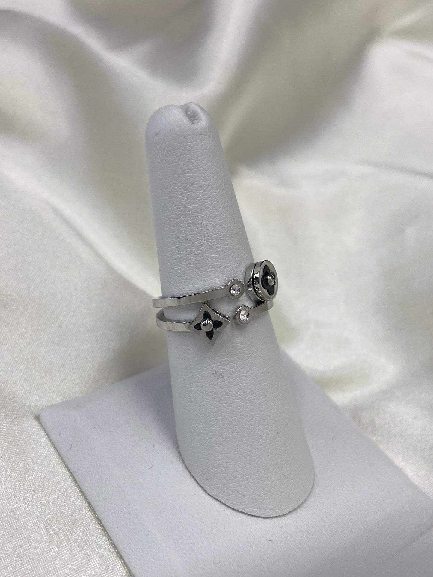 Silver LV Stainless Steel Ring