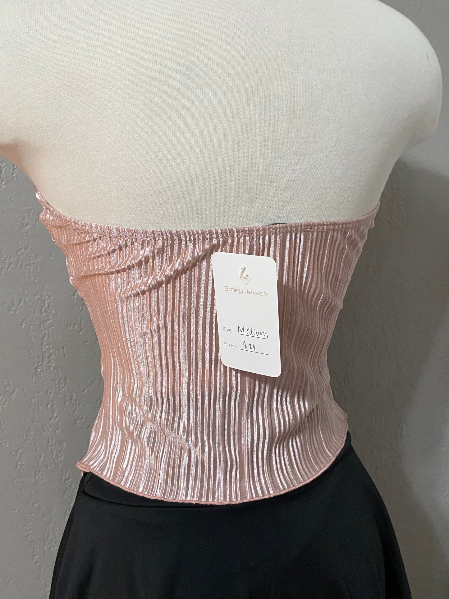 Pink Twist Front Tube Top