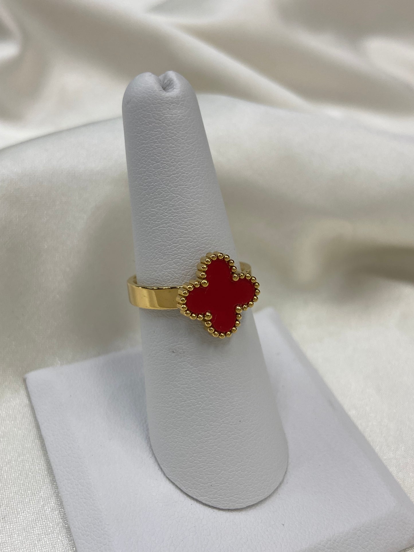 Clover Stainless Steel Gold Ring