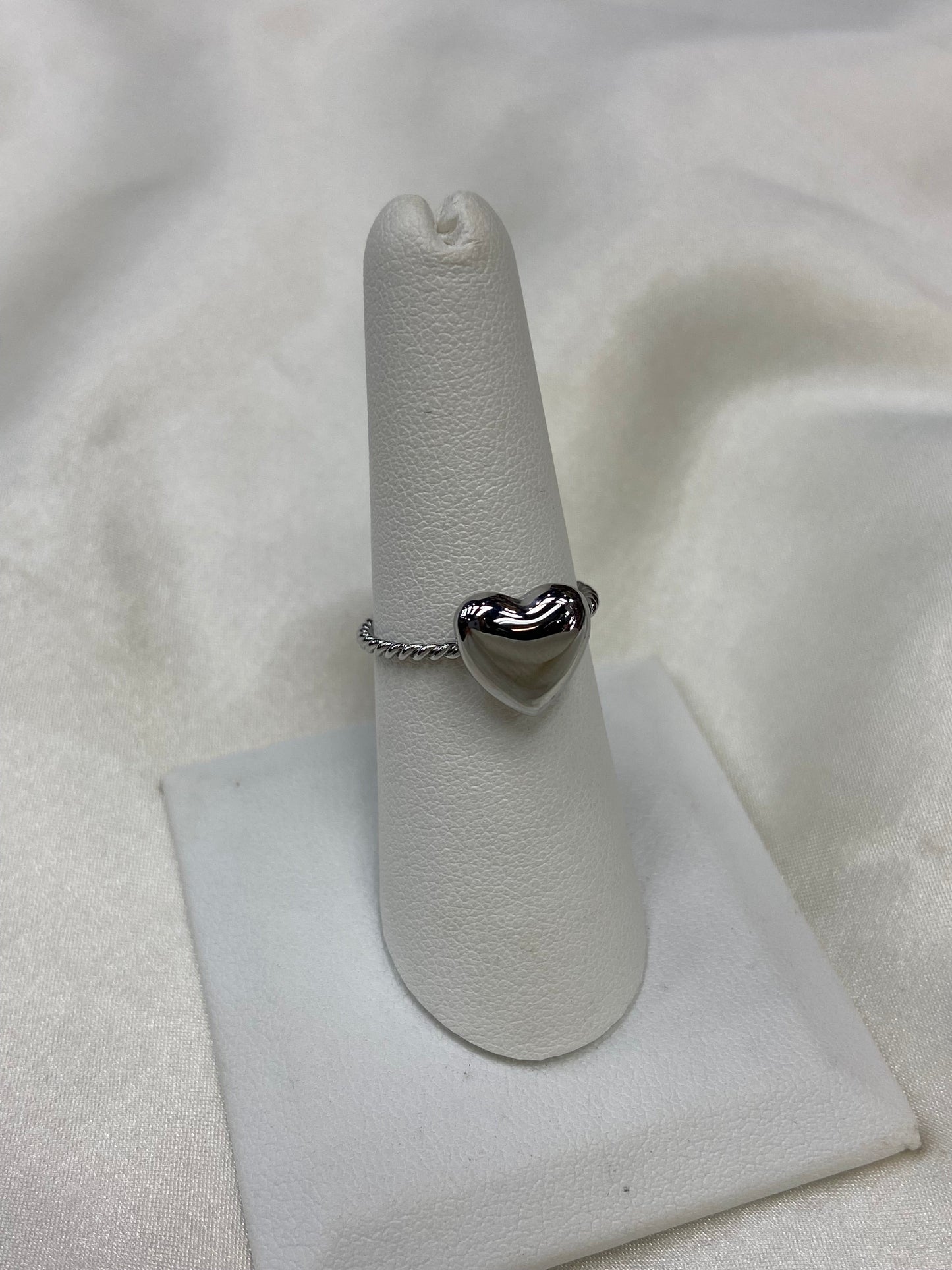 Puffy Heart Stainless Steel Ring
