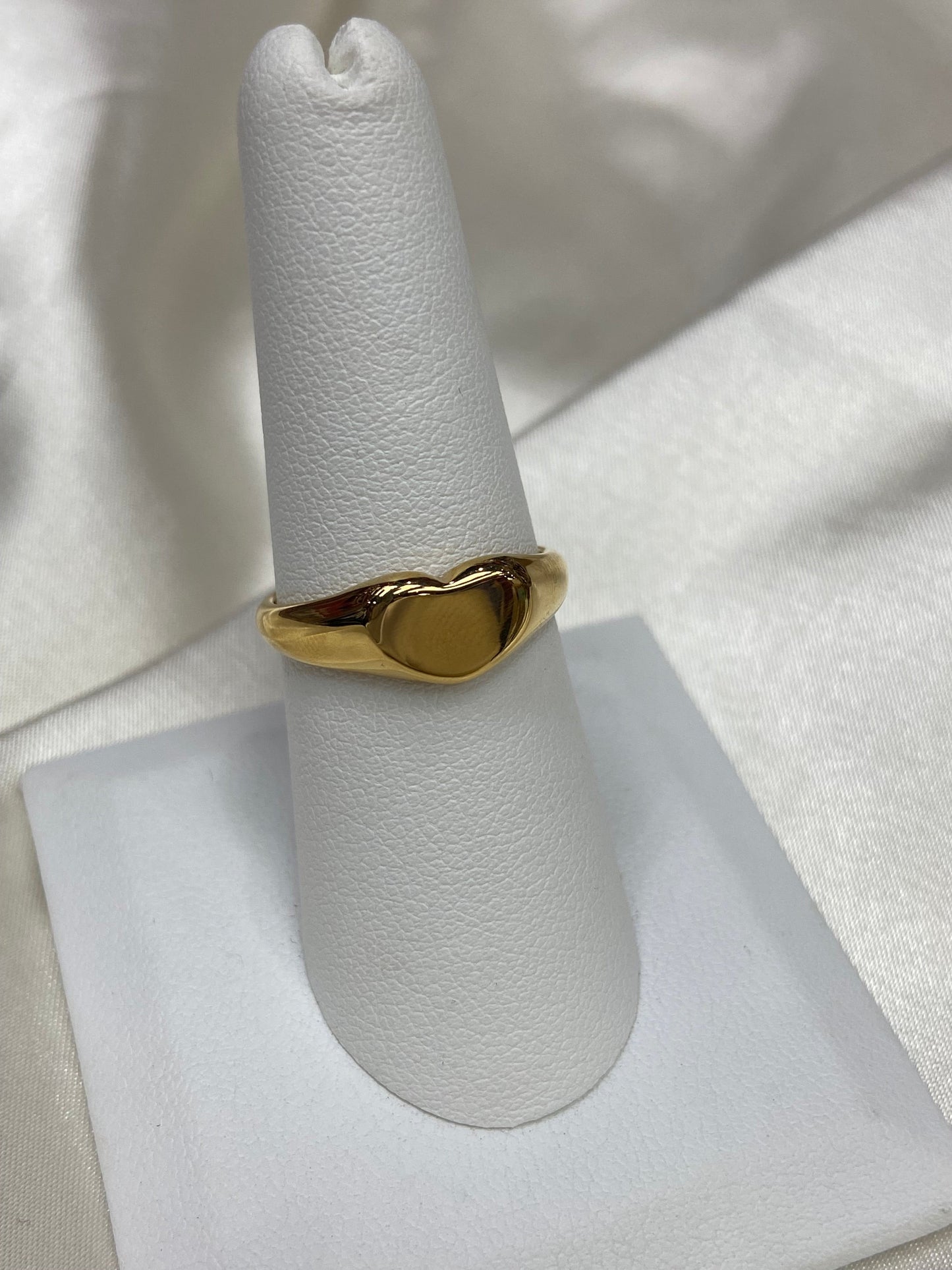 Gold Heart Stainless Steel Ring