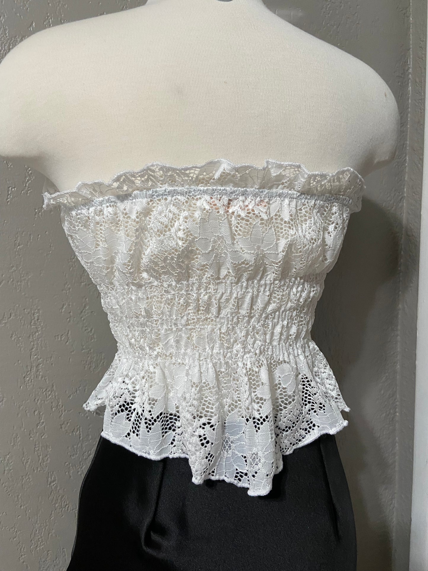 White Lace Tube Top