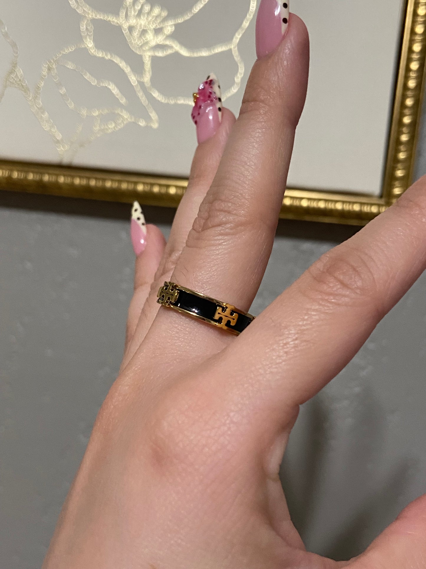 Tory B Stainless Steel Gold Ring