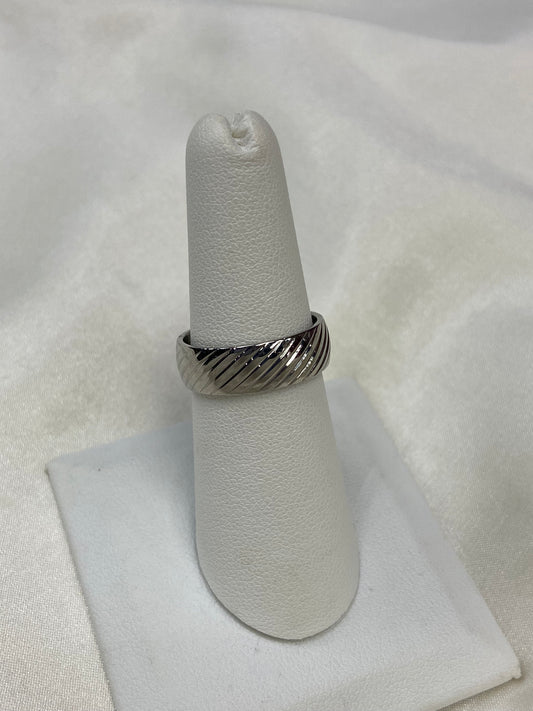 His & Hers Stainless Steel Silver Ring