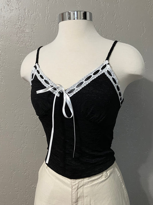 Black Lace Tank Top