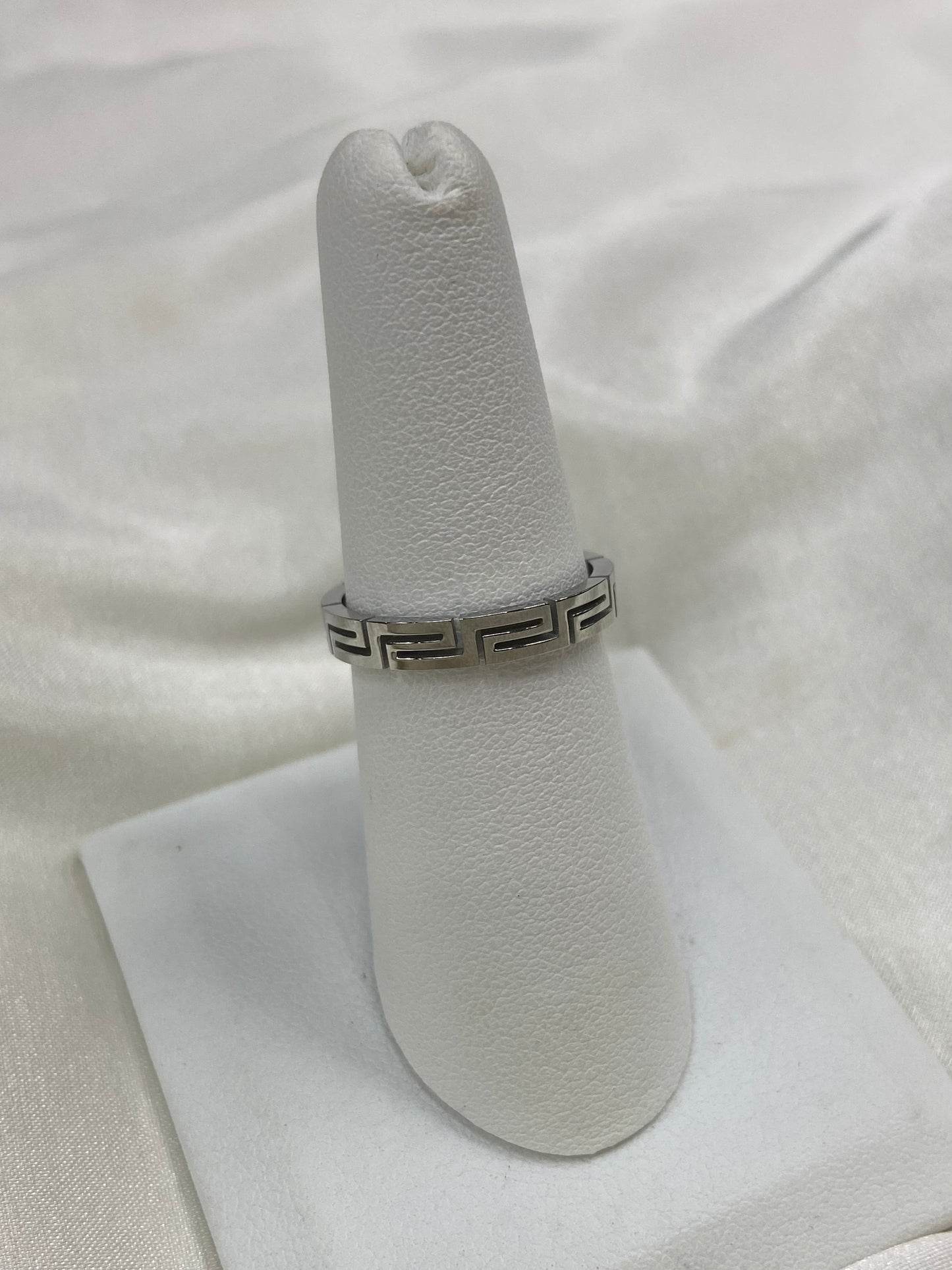 Fend Stainless Steel Silver Ring