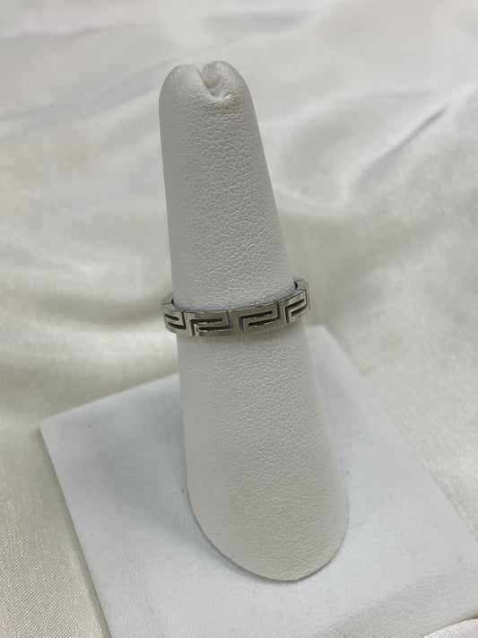 Fend Stainless Steel Silver Ring