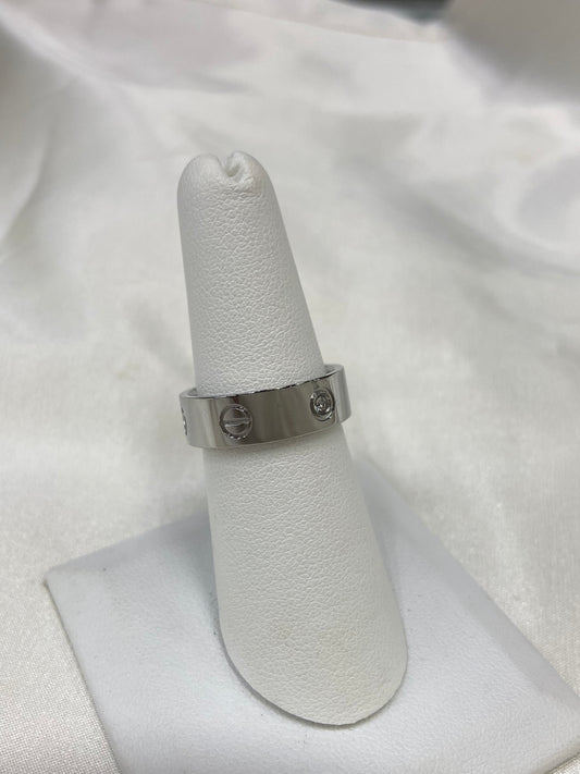 Silver Carti CZ Stainless Steel Ring